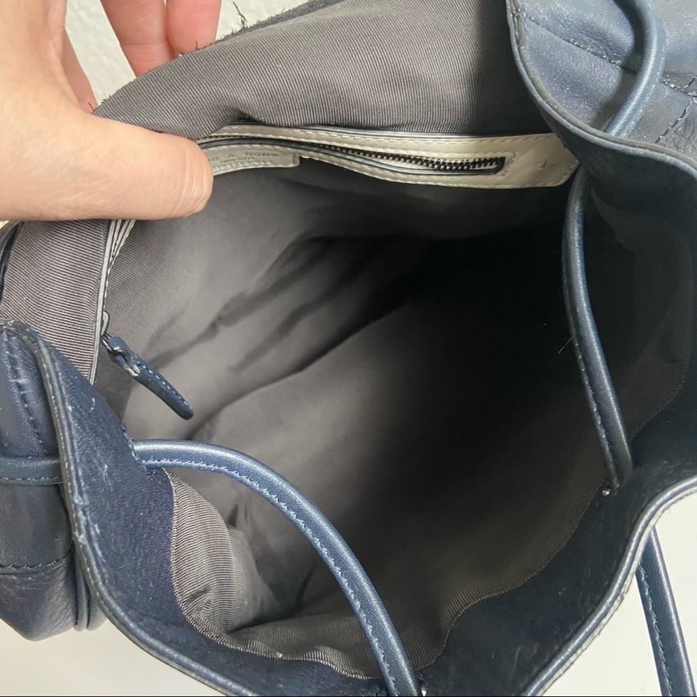 Rag & Bone navy blue leather backpack - Picture 7 of 16